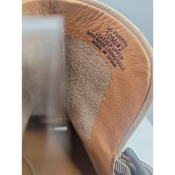 Lucky Brand Shoes Womens Sz 10 Farryn Tan Sling Back Bootie Block Heel Boho, EUC - Picture 7 of 11